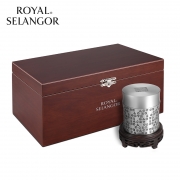 皇家雪兰莪  茶叶罐，五行（小、木盒）#014457MH 皇家雪兰莪  茶叶罐，五行（大、木盒） #014458MH